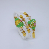 Bracelet  - Eros -  blanc - vert 